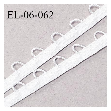 Elastique boutonnière picot 6 mm spécial lingerie haut de gamme couleur blanc fabriqué en France prix au mètre
