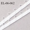 Elastique boutonnière picot 6 mm spécial lingerie haut de gamme couleur blanc fabriqué en France prix au mètre