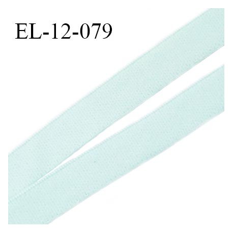 Elastique 12 mm lingerie haut de gamme couleur menthe douce élastique souple fabriqué en France largeur 12 mm prix au mètre