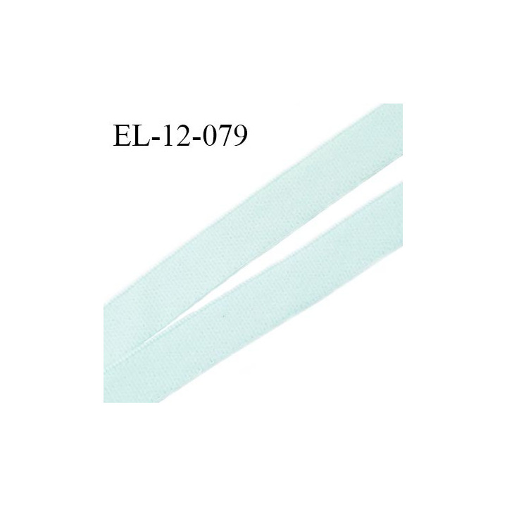 Elastique 12 mm lingerie haut de gamme couleur menthe douce élastique souple fabriqué en France largeur 12 mm prix au mètre