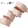 Elastique 16 mm bretelle et lingerie avec surpiqûres couleur beige rosé brillant fabriqué en France prix au mètre