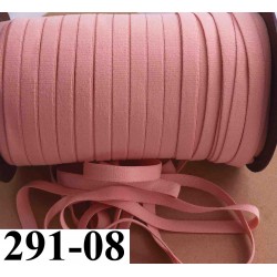 élastique fin plat largeur 08 mm couleur rose camélia vendu au mètre