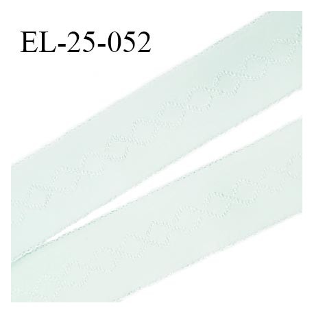 Elastique 24 mm bretelle et lingerie couleur menthe douce fabriqué en France pour une grande marque largeur 24 mm prix au mètre