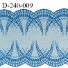 Dentelle broderie 24 cm très haut de gamme couleur bleu royal très belle prix pour un mètre