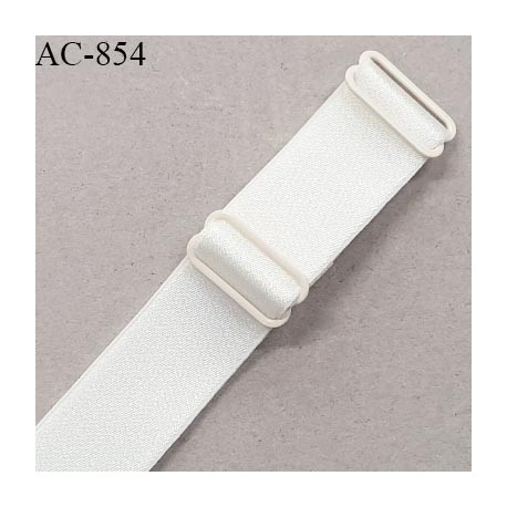 Bretelle lingerie SG 25 mm très haut de gamme couleur perle finition avec 2 barrettes prix à l'unité