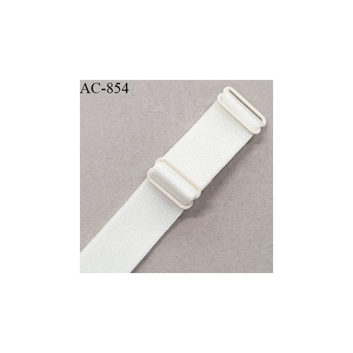 Bretelle lingerie SG 25 mm très haut de gamme couleur perle finition avec 2 barrettes prix à l'unité