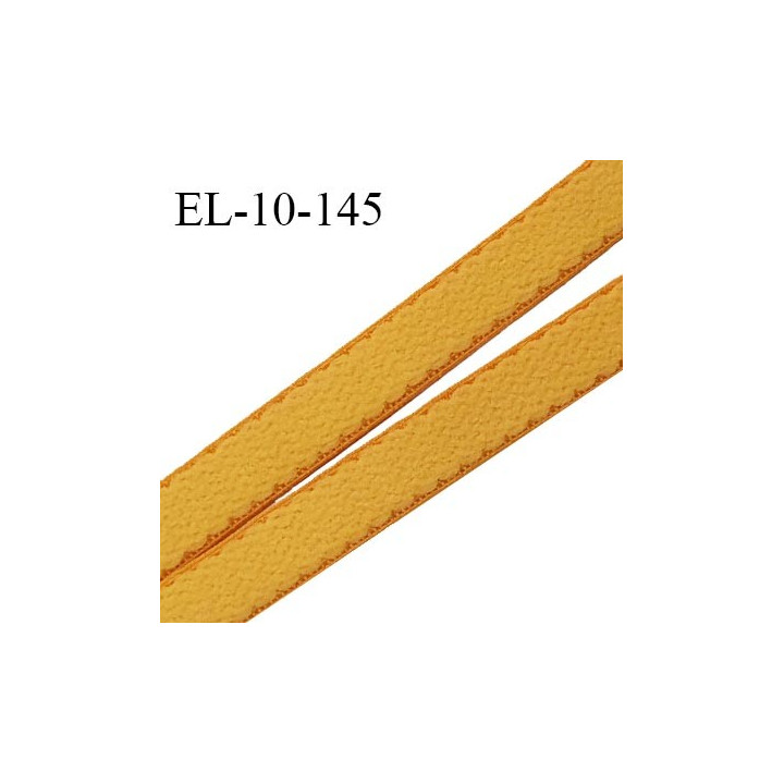 Elastique 10 mm lingerie haut de gamme couleur jaune safran fabriqué France grande marque largeur 10 mm prix au mètre