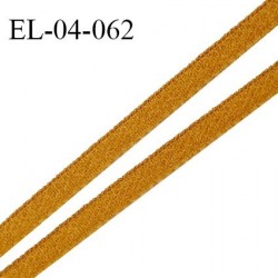 Elastique 4 mm fin spécial lingerie élastique souple style velours couleur moutarde fabriqué en France prix au mètre