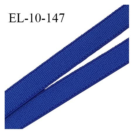 Elastique 10 mm lingerie haut de gamme couleur bleu électrique élastique souple fabriqué France prix au mètre