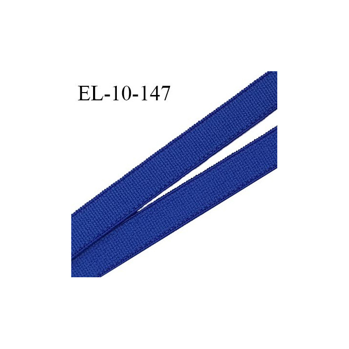 Elastique 10 mm lingerie haut de gamme couleur bleu électrique élastique souple fabriqué France prix au mètre