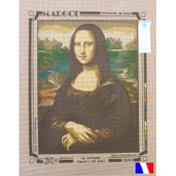 Canevas 50 x 65 cm marque MARGOT création de Paris LA JOCONDE de Léonard de Vinci fabrication française