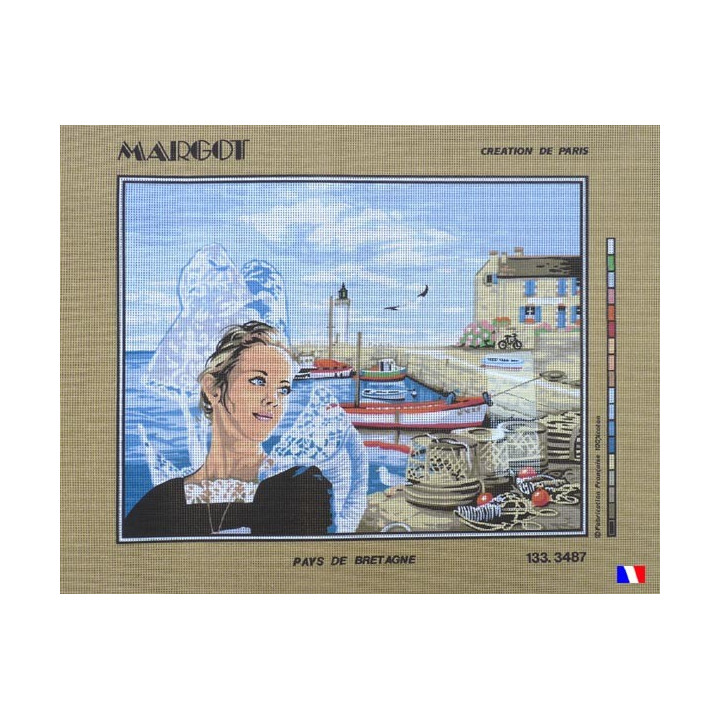 Canevas à broder 50 x 65 cm marque MARGOT création de Paris pays de Bretagne fabrication française