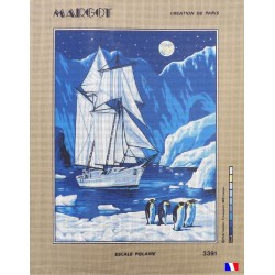Canevas à broder 50 x 65 cm marque MARGOT création de Paris escale polaire fabrication française