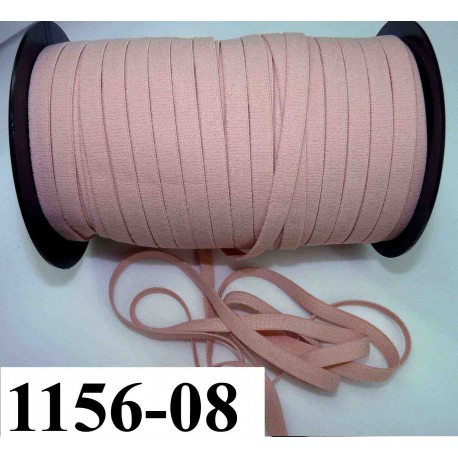 élastique plat largeur 08 mm couleur rose chair vendu au mètre