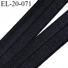 élastique 20 mm pré plié noir souple largeur 20 mm,  pour , tissus en lycra ou extensibles  prix au mètre