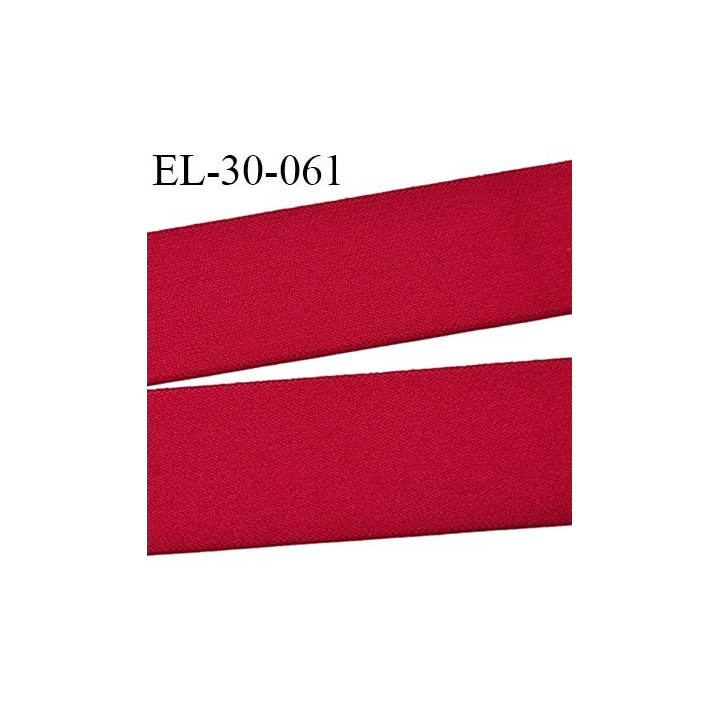 élastique 30 mm spécial lingerie, sport  caleçon couleur rouge oeko-tex haut de gamme prix au mètre