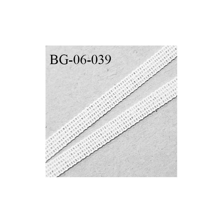 Droit fil à plat 6 mm spécial lingerie et prêt-à-porter couleur blanc grande marque fabriqué en France prix au mètre