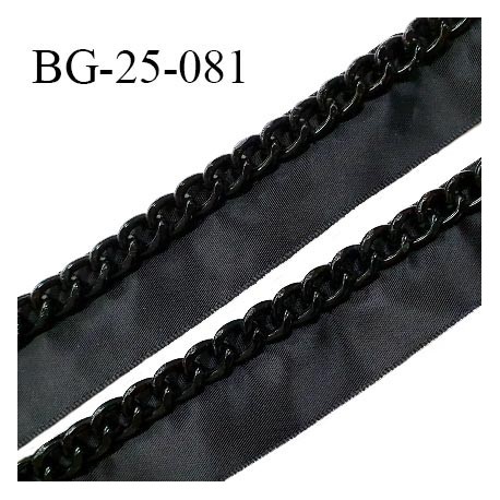 Galon ruban 25 mm ruban en polyester effet satiné couleur noir largeur 25 mm prix au mètre