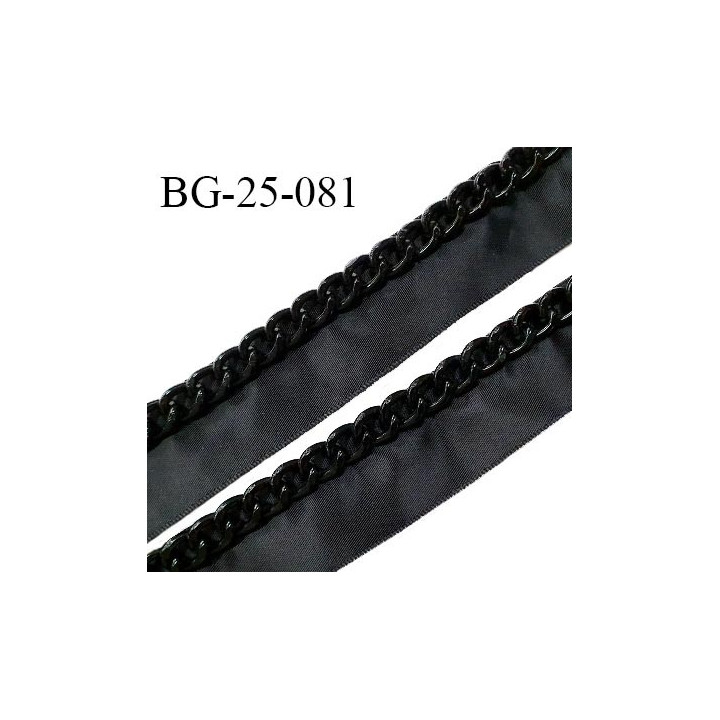 Galon ruban 25 mm ruban en polyester effet satiné couleur noir largeur 25 mm prix au mètre