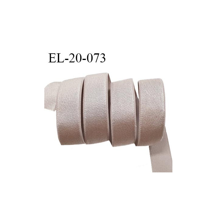 Elastique 21 mm bretelle et lingerie couleur brume rosée brillant fabriqué en France pour une grande marque prix au mètre