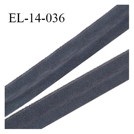 Elastique lingerie 14 mm pré plié haut de gamme fabriqué en France couleur gris largeur 14 mm prix au mètre