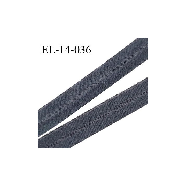 Elastique lingerie 14 mm pré plié haut de gamme fabriqué en France couleur gris largeur 14 mm prix au mètre