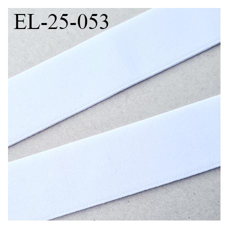 élastique 25 mm spécial lingerie et sport très belle qualité couleur blanc doux forte élasticité certifié oeko tex prix au mètre