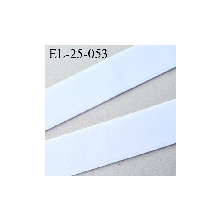 élastique 25 mm spécial lingerie et sport très belle qualité couleur blanc doux forte élasticité certifié oeko tex prix au mètre