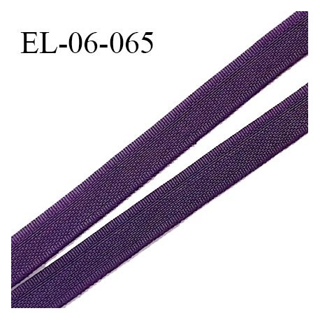 Elastique 6 mm fin spécial lingerie polyamide élasthanne couleur aubergine grande marque fabriqué en France prix au mètre