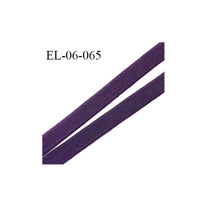 Elastique 6 mm fin spécial lingerie polyamide élasthanne couleur aubergine grande marque fabriqué en France prix au mètre