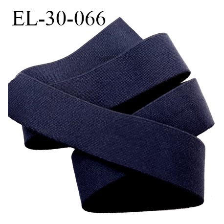 élastique 30 mm spécial lingerie, sport caleçon couleur bleu marine très foncé oeko-tex haut de gamme prix au mètre
