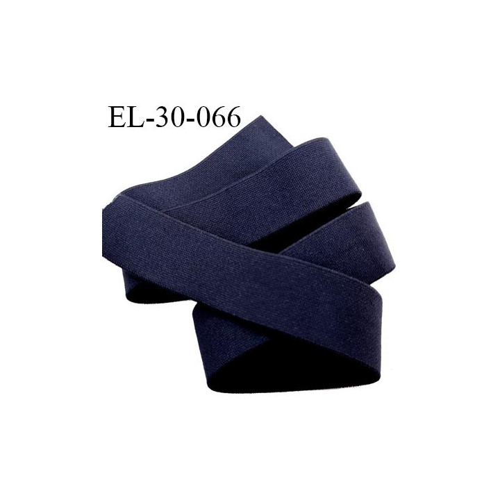 élastique 30 mm spécial lingerie, sport  caleçon couleur bleu marine très foncé oeko-tex haut de gamme prix au mètre