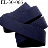 élastique 30 mm spécial lingerie, sport caleçon couleur bleu marine très foncé oeko-tex haut de gamme prix au mètre