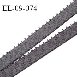 Elastique picot 9 mm lingerie couleur gris souris largeur 9 mm haut de gamme Fabriqué en France prix au mètre