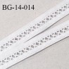 BG-14-014 Galon ruban entre-deux 14 mm haut de gamme couleur blanc fabriqué en France prix au mètre