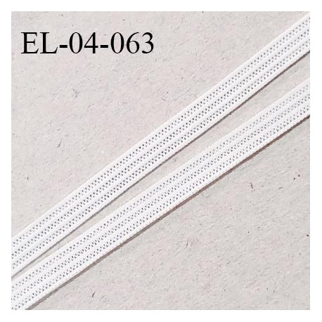 Elastique 4 mm spécial lingerie et couture couleur blanc grande marque fabriqué en France élastique très souple prix au mètre