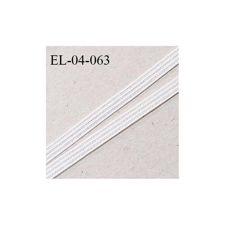 Elastique 4 mm spécial lingerie et couture couleur blanc grande marque fabriqué en France élastique très souple prix au mètre