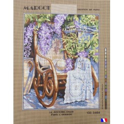 Canevas à broder 50 x 65 cm marque MARGOT création de Paris Le rocking chair d'après GRANIOU fabrication française