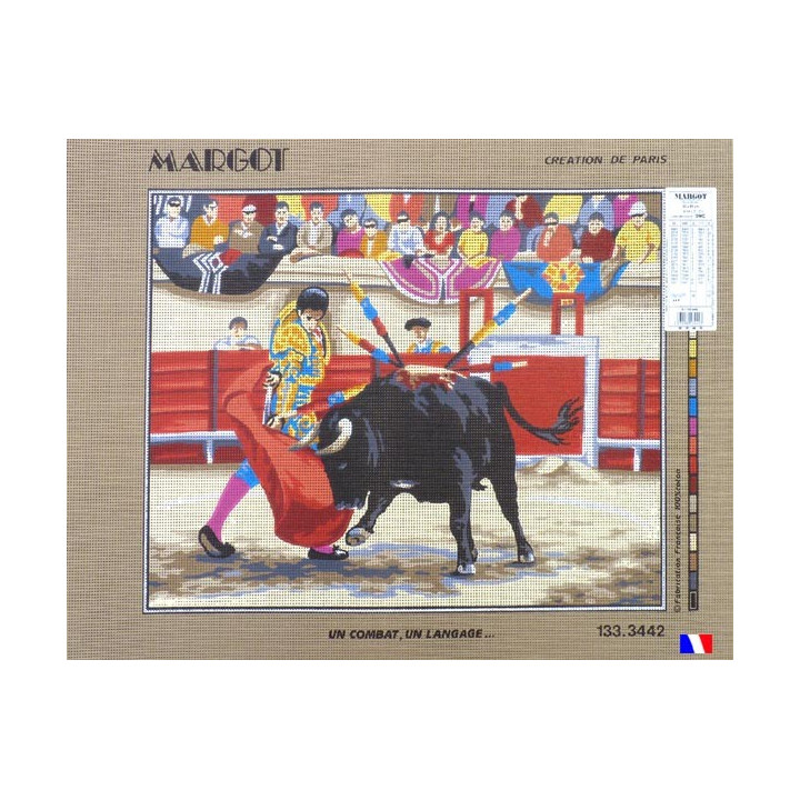 Canevas à broder 50 x 65 cm marque MARGOT création de Paris Un combat un langage fabrication française