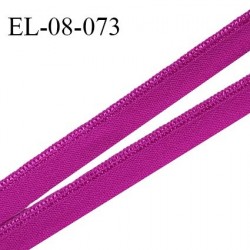 Elastique passepoil 8 mm lingerie haut de gamme fabriqué en France couleur rose magenta avec liseré brillant prix au mètre