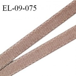 Elastique 9 mm lingerie couleur amaretto doux au toucher haut de gamme Fabriqué en France largeur 9 mm prix au mètre