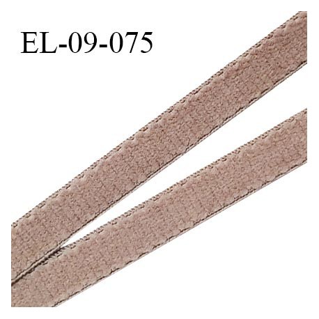 Elastique 9 mm lingerie couleur amaretto doux au toucher haut de gamme Fabriqué en France largeur 9 mm prix au mètre