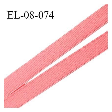 Elastique 8 mm lingerie haut de gamme fabriqué en France couleur rose melba élastique souple largeur 8 mm prix au mètre