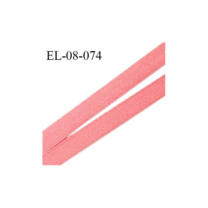 Elastique 8 mm lingerie haut de gamme fabriqué en France couleur rose melba élastique souple largeur 8 mm prix au mètre