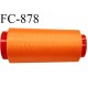 Cone 1000 m fil mousse polyamide n°120 couleur orange longueur 1000 mètres bobiné en France
