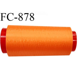 Cone 1000 m fil mousse polyamide n°120 couleur orange longueur 1000 mètres  bobiné en France