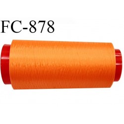 Cone 1000 m fil mousse polyamide n°120 couleur orange longueur 1000 mètres bobiné en France