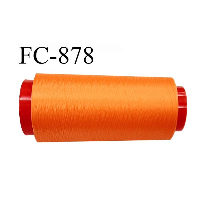 Cone 5000 m fil mousse polyamide n°120 couleur orange longueur 5000 mètres  bobiné en France