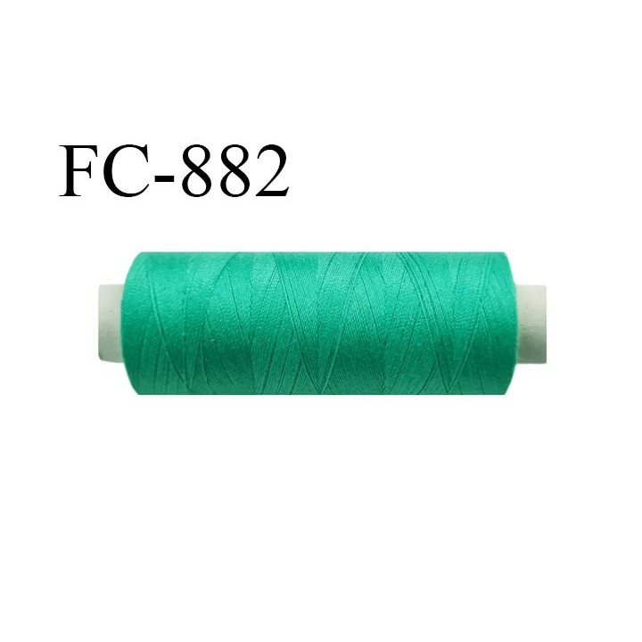 Bobine 500 m fil Polyester n° 120  vert 500 mètres fil européen bobiné en Europe ou France certifié oeko tex