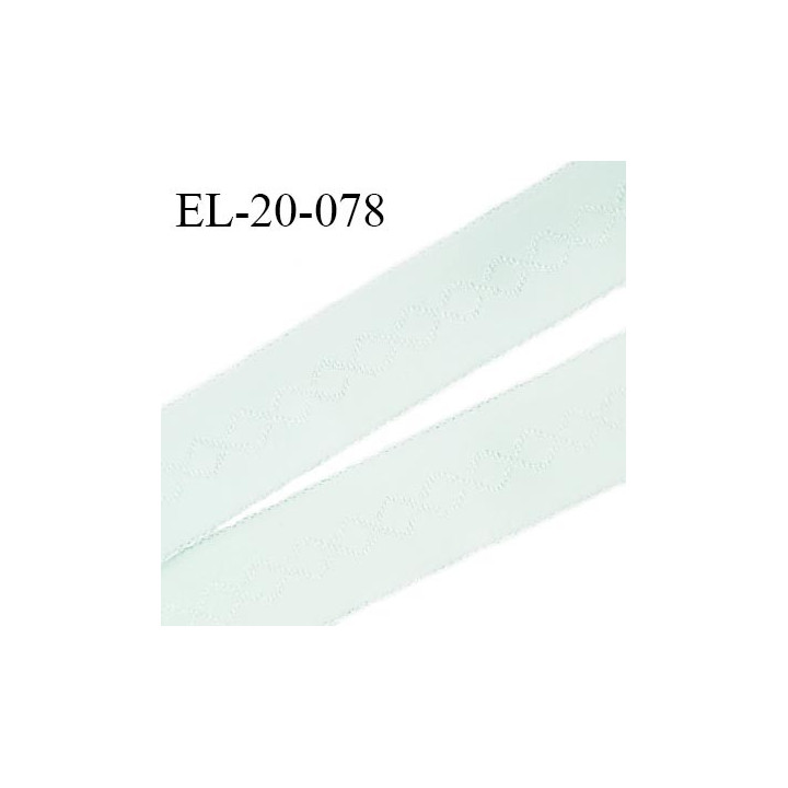 Elastique 19 mm bretelle et lingerie couleur menthe douce fabriqué en France pour une grande marque largeur 19 mm prix au mètre